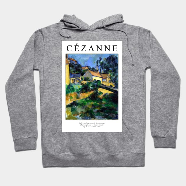 High Resolution Paul Cezanne Painting Turning Road at Montgeroult 1898 Hoodie by tiokvadrat